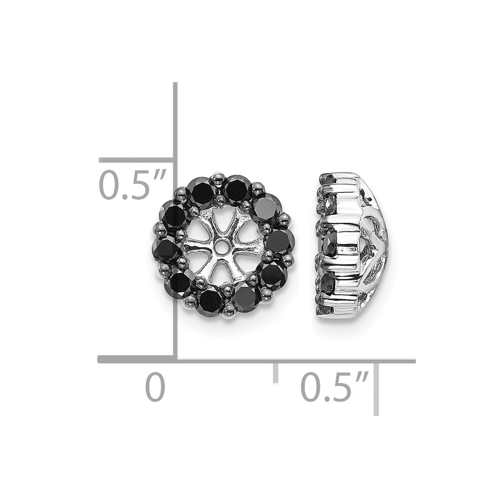 14k White Gold Black Diamond Earring Jackets (EJM5308-BK-062-WA)