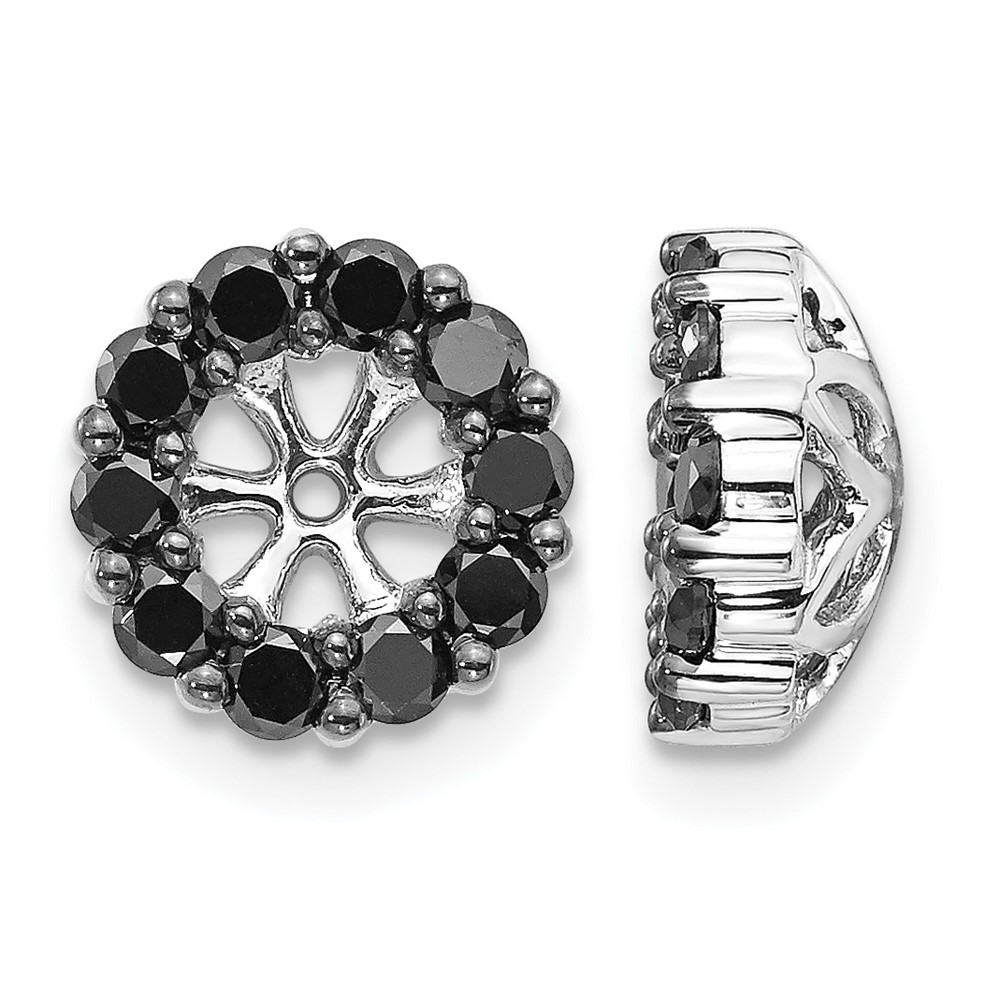 14k White Gold Black Diamond Earring Jackets (EJM5308-BK-062-WA)