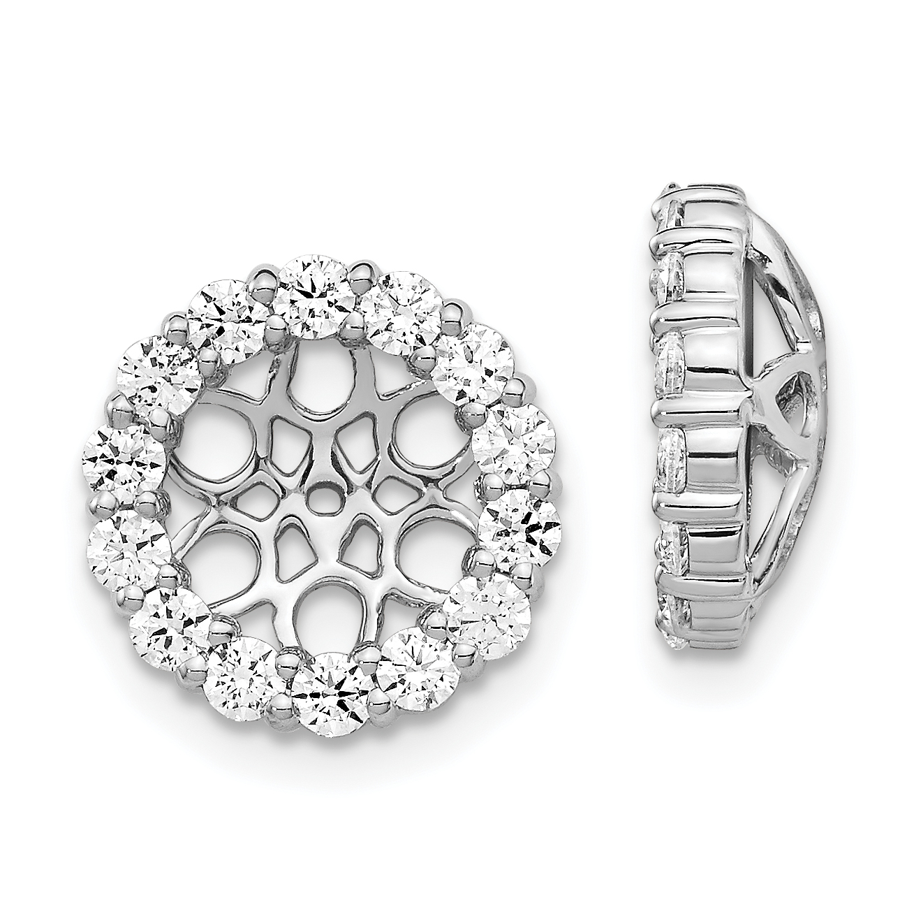 14k White Gold Diamond Earring Jackets (EJM5309-100-WA)