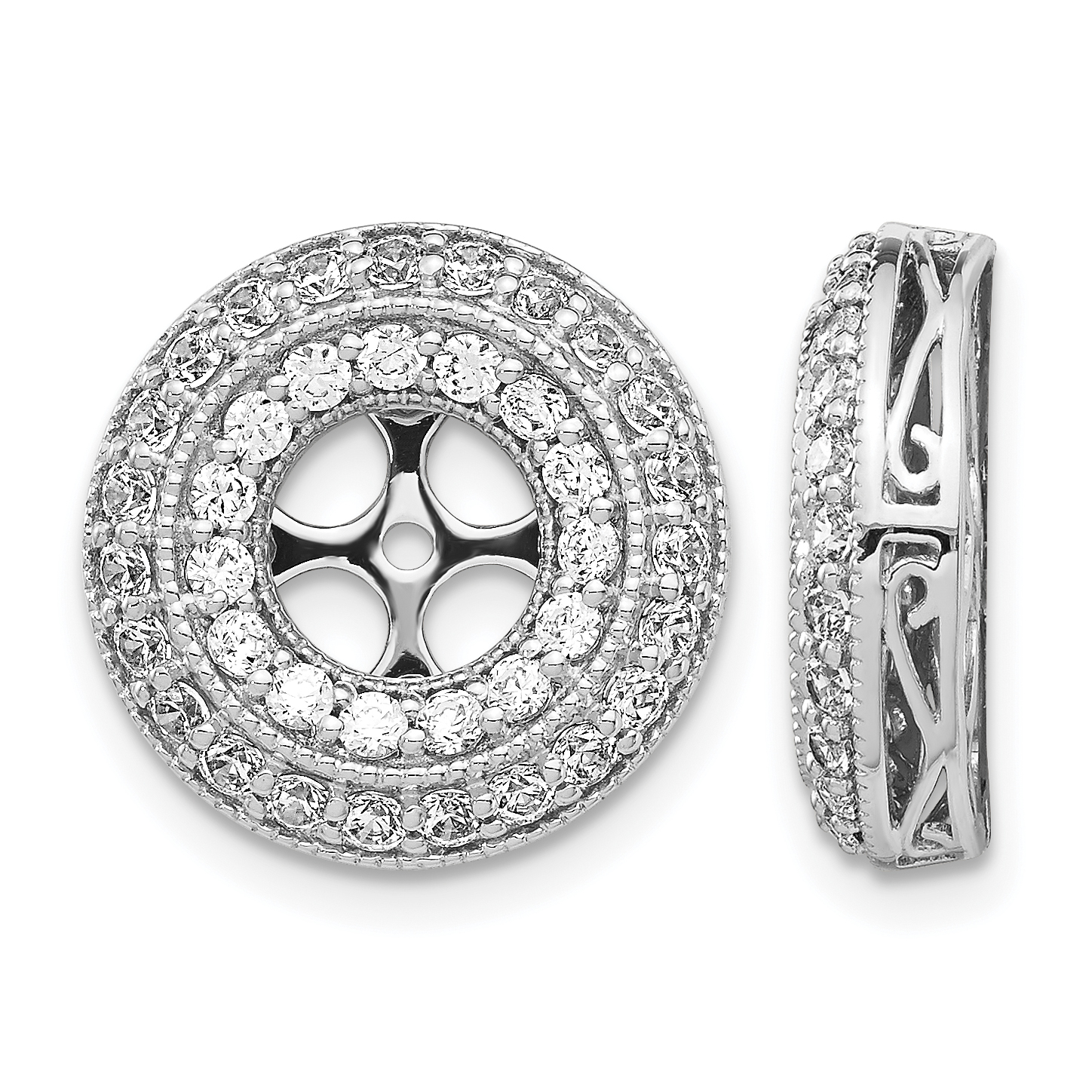 14k White Gold Fancy Diamond Earring Jackets (EJM5311-150-WA)
