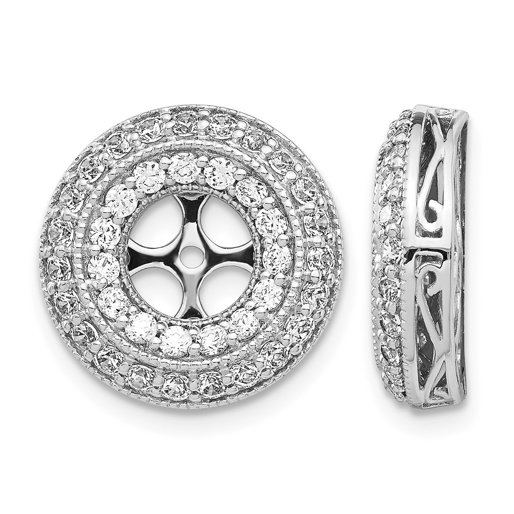 14k White Gold Fancy Diamond Earring Jackets (EJM5311-150-WA)