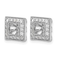 14K White Gold 0.33 Carat Lab Grown Diamond VS SI+ G+ with 4 Mm Earring Jacket view 2