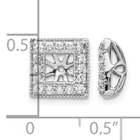 14K White Gold 0.33 Carat Lab Grown Diamond VS SI+ G+ with 4 Mm Earring Jacket view 3