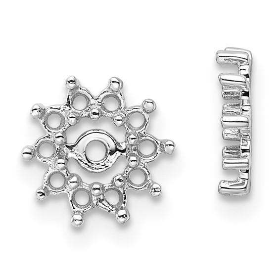 14k White Gold Fancy Diamond Earring Jacket Mountings