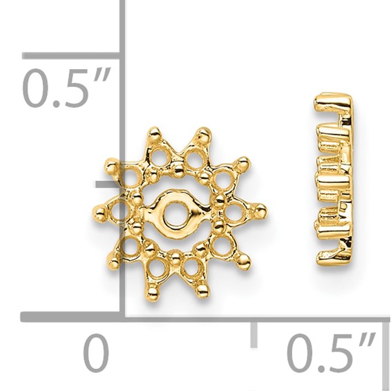 14k Fancy Diamond Earring Jacket Mountings