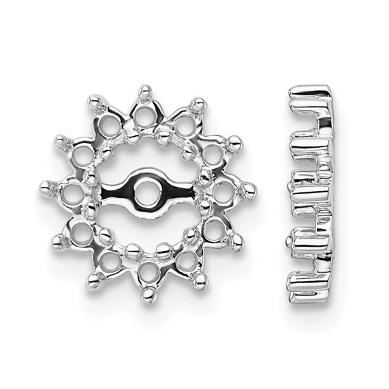 10k White Gold Fancy Diamond Earring Jacket Mountings