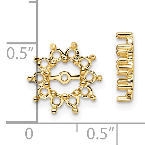 14k Fancy Diamond Earring Jacket Mountings