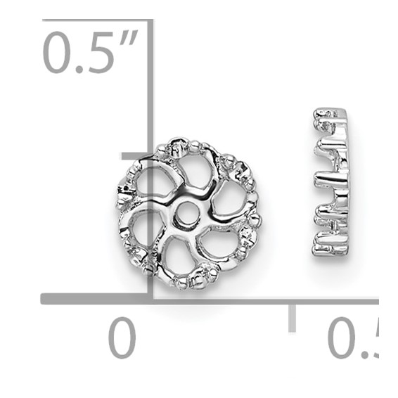 14k White Gold Diamond Earring Jacket Mountings