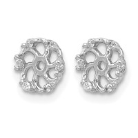 14K White Gold 0.05 Carat Lab Grown Diamond VS SI+ G+ with 4.5 Mm Opening Earring Jacket view 2