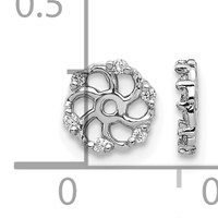 14K White Gold 0.05 Carat Lab Grown Diamond VS SI+ G+ with 4.5 Mm Opening Earring Jacket view 3