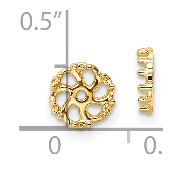 14k Diamond Earring Jacket Mountings