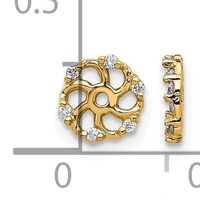 14K Yellow Gold 0.05 Carat Lab Grown Diamond VS SI+ G+ with 4.5 Mm Opening Earring Jacket view 3