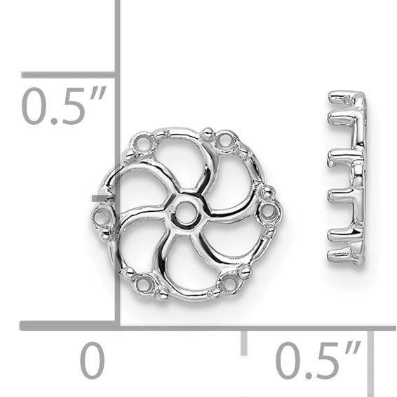 14k White Gold Diamond Earring Jacket Mountings