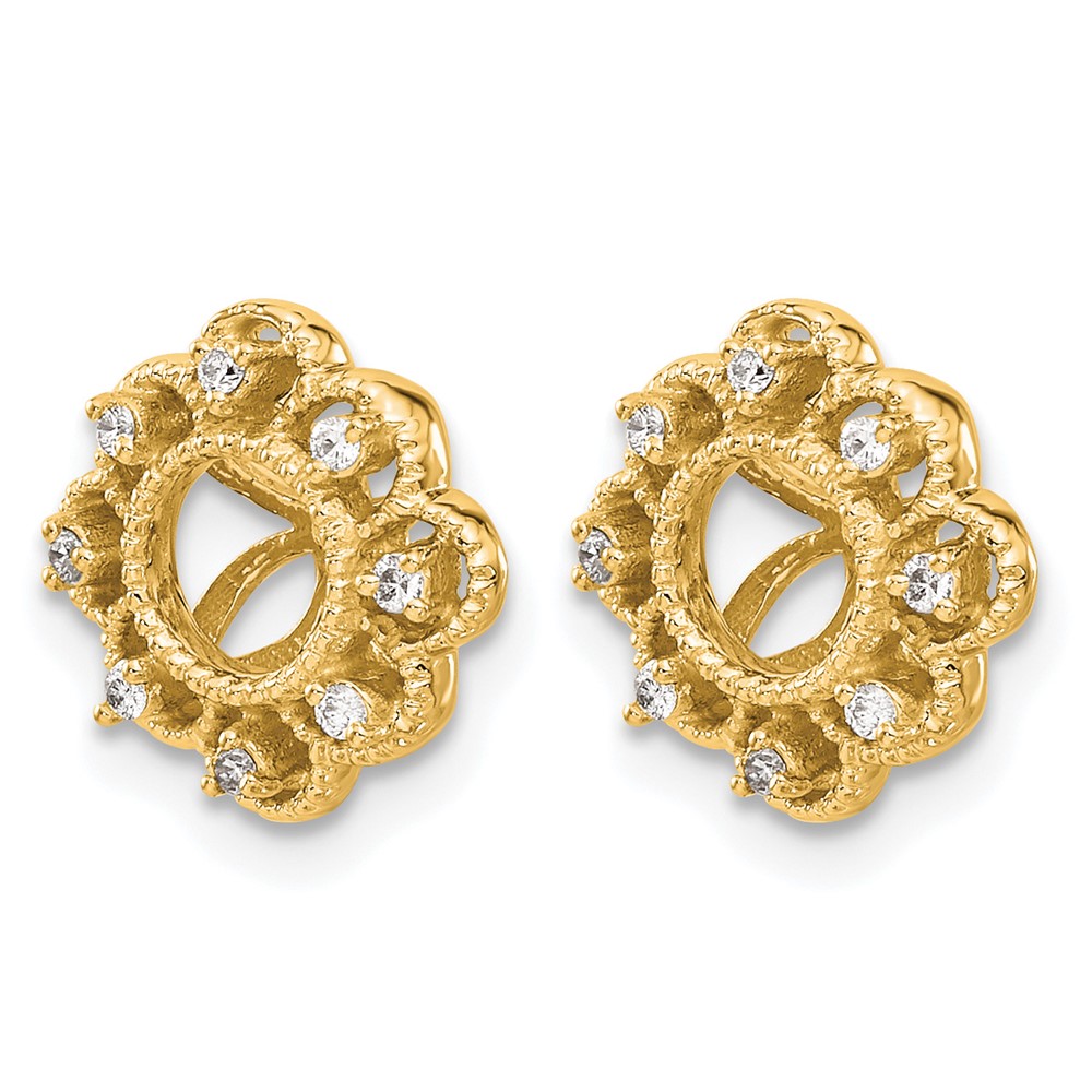 14k Fancy Diamond Earring Jackets (EJM5329-010-YA)