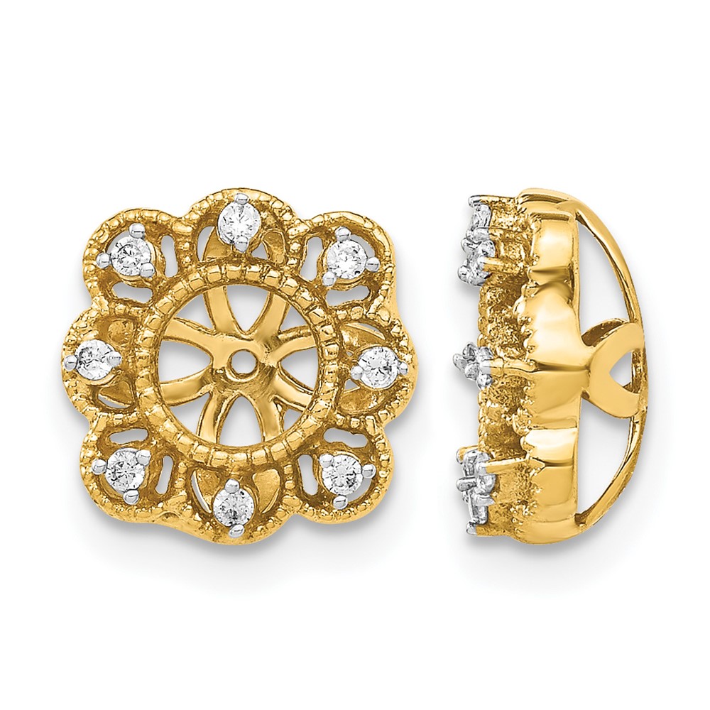 14k Fancy Diamond Earring Jackets (EJM5329-010-YA)