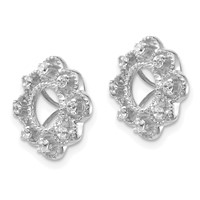 14K White Gold 0.25 Carat Lab Grown Diamond VS SI+ G+ with 4.4 Mm Earring Jacket view 2