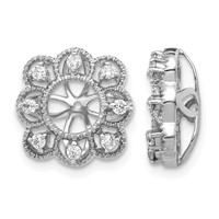 14K White Gold 0.25 Carat Lab Grown Diamond VS SI+ G+ with 4.4 Mm Earring Jacket view 1