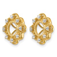 14K Yellow Gold 0.25 Carat Lab Grown Diamond VS SI+ G+ with 4.4 Mm Earring Jacket view 2