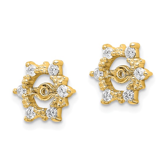 14k Fancy Diamond Earring Jacket Mountings