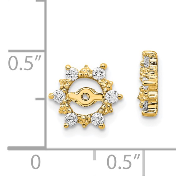 14k Fancy Diamond Earring Jacket Mountings