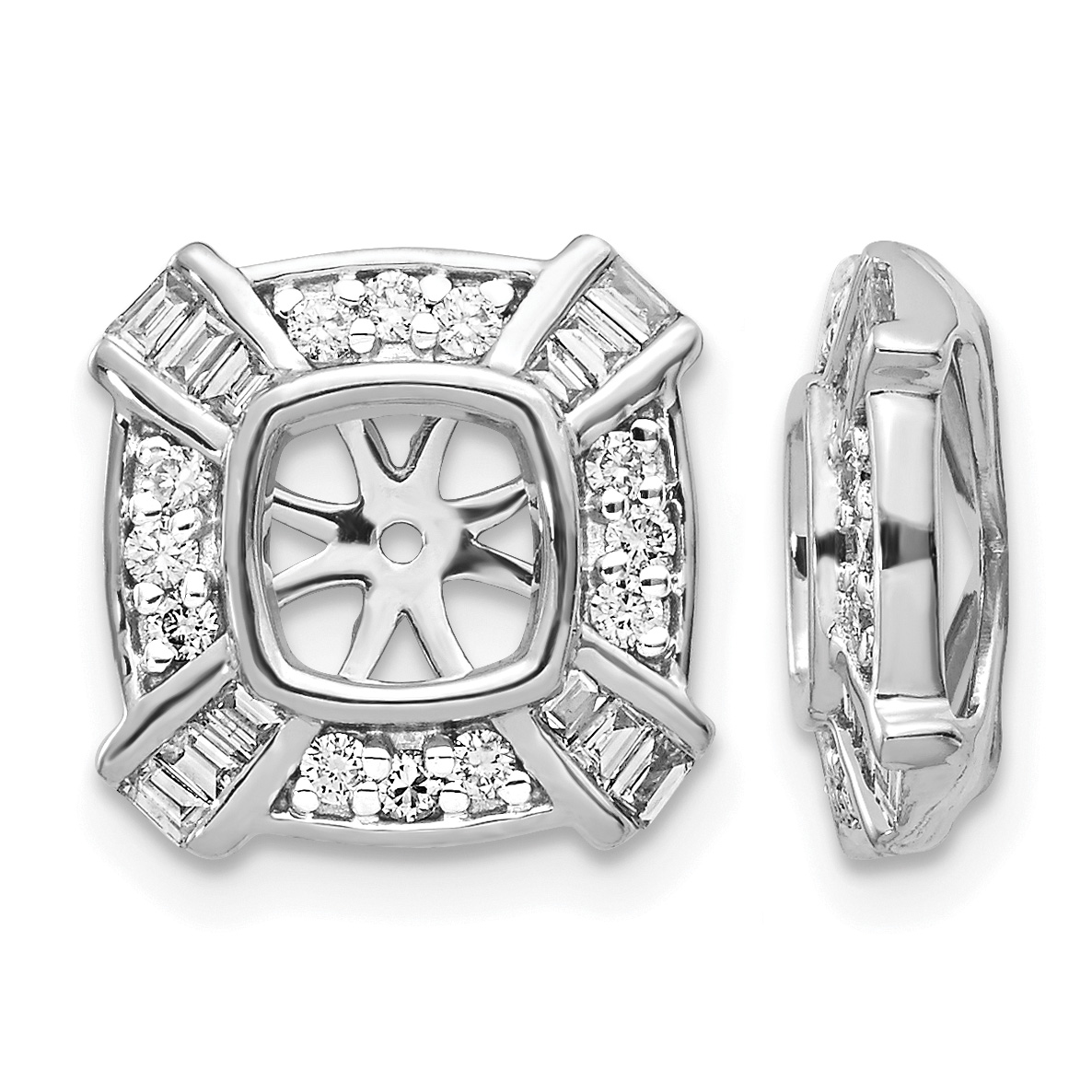 14k White Gold Fancy Diamond Earring Jackets (EJM5331-050-WA)