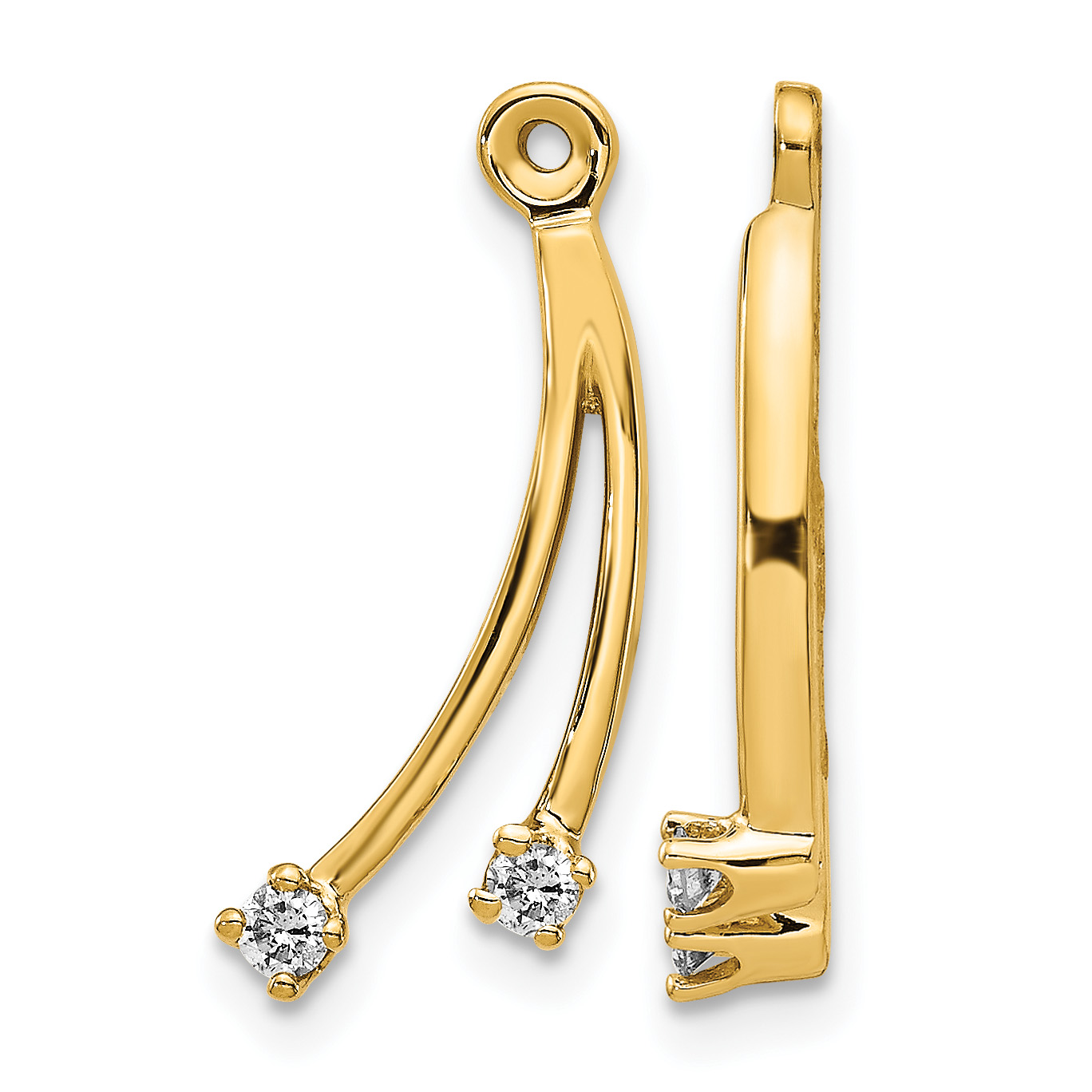 14k 2 Stone Dangle Diamond Earring Jackets (EJM5334-013-YA)
