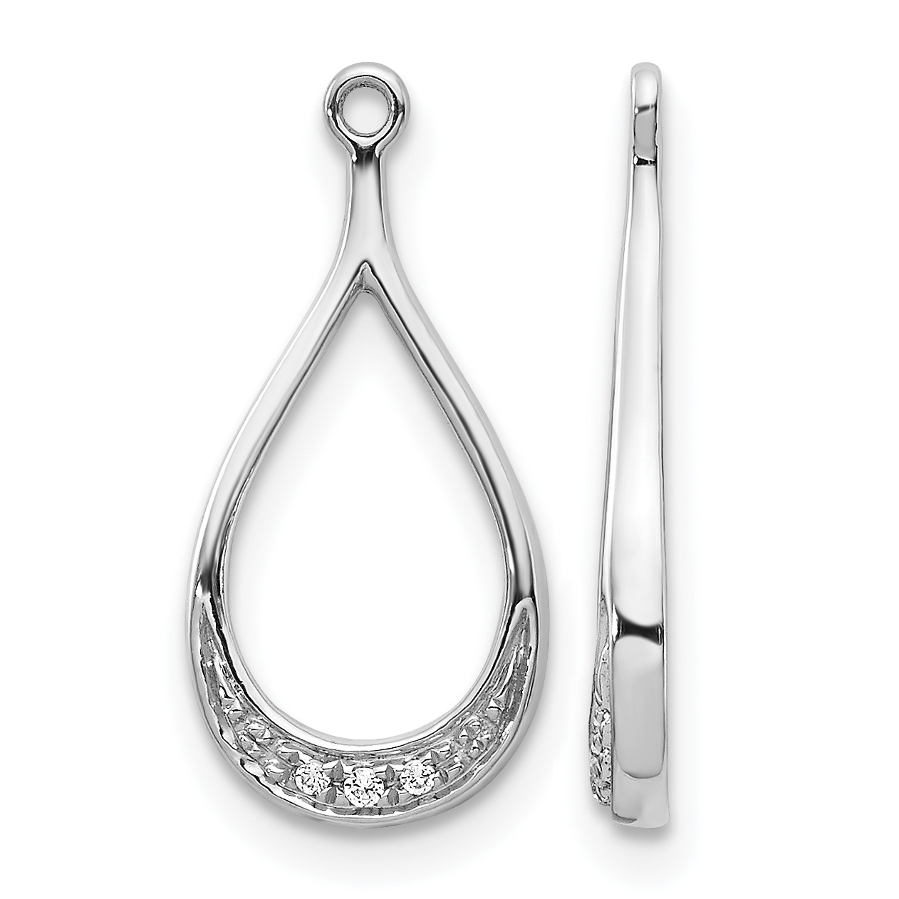 14k White Gold Diamond Earring Jackets (EJM5335-002-WA)