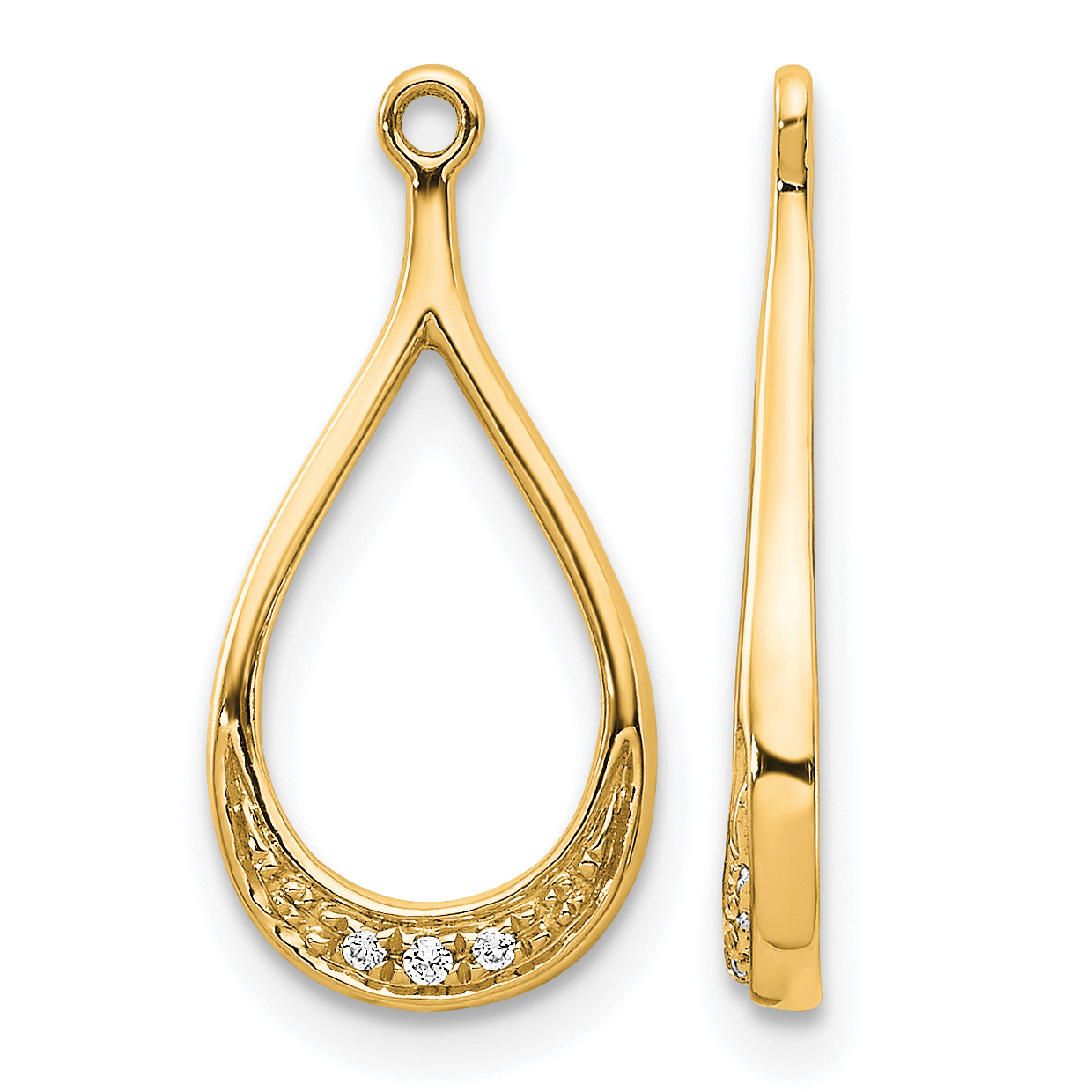 14K Yellow Gold Diamond Earring Jackets (EJM5335-002-YA)
