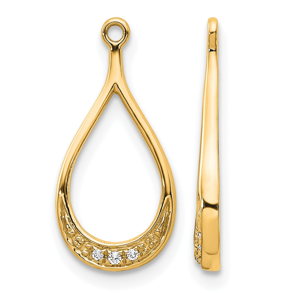 14K Yellow Gold Diamond Earring Jackets (EJM5335-002-YA)
