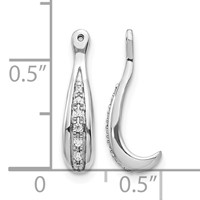 14K White Gold 0.05 Carat Lab Grown Diamond VS SI+ G+ Dangle Earring Jackets view 3