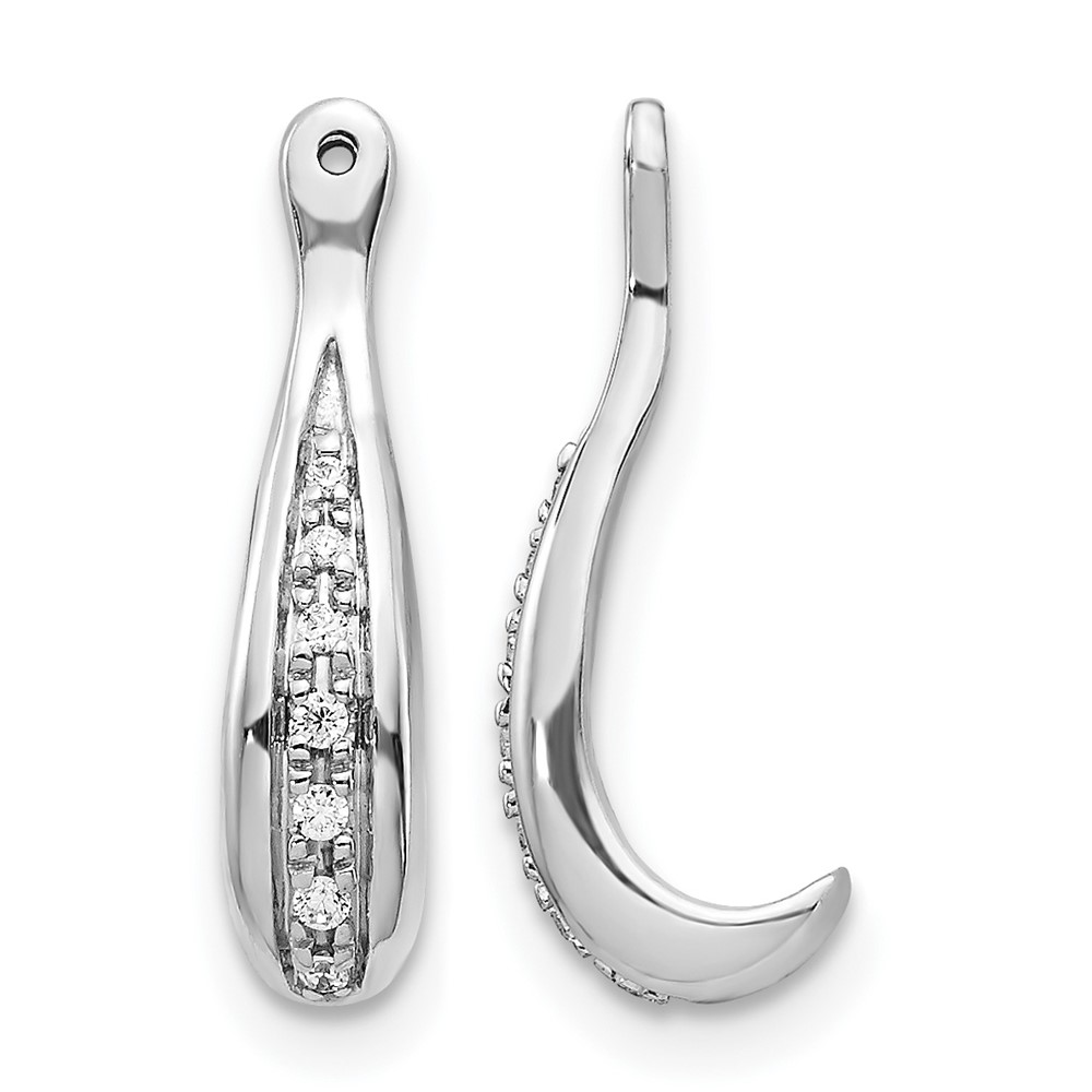 14k White Gold 1/20 carat Lab Grown Diamond VS/SI+ G+ Earring Jackets (EJM5337-006-WLG)