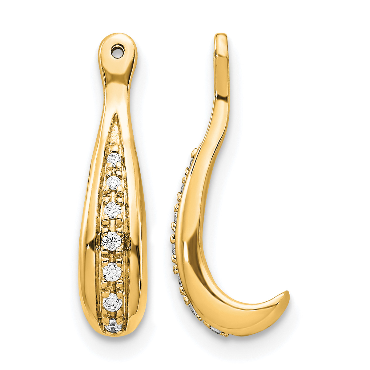 14K Yellow Gold Diamond Earring Jackets (EJM5337-006-YA)