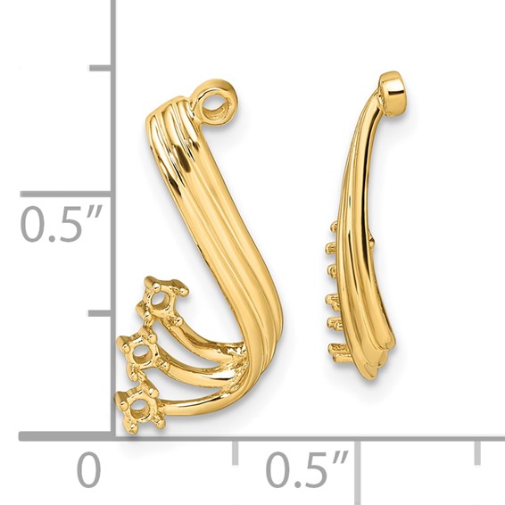 14k Fancy Twist Diamond Earring Jacket Mountings