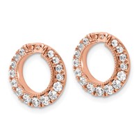 14K Rose Gold 1.50 Carat Lab Grown Diamond VS SI+ G+ Circle Earring Jackets view 2