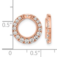 14K Rose Gold 1.50 Carat Lab Grown Diamond VS SI+ G+ Circle Earring Jackets view 3