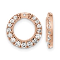 14K Rose Gold 1.50 Carat Lab Grown Diamond VS SI+ G+ Circle Earring Jackets view 1