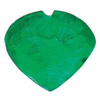 4mm Heart Emerald a Quality view 4