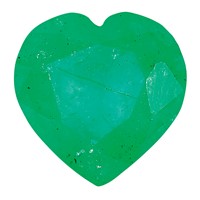 4mm Heart Emerald C Quality view 1