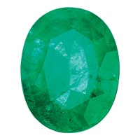 8x6mm Oval Emerald AA Quality view 1