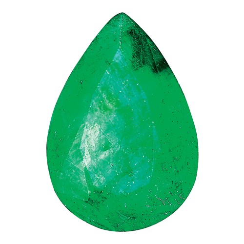 6x 4mm Pear Emerald AA Quality