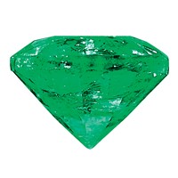 1.75mm Round Diamond-cut Emerald a Quality view 2