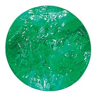 1.75mm Round Diamond-cut Emerald a Quality view 1