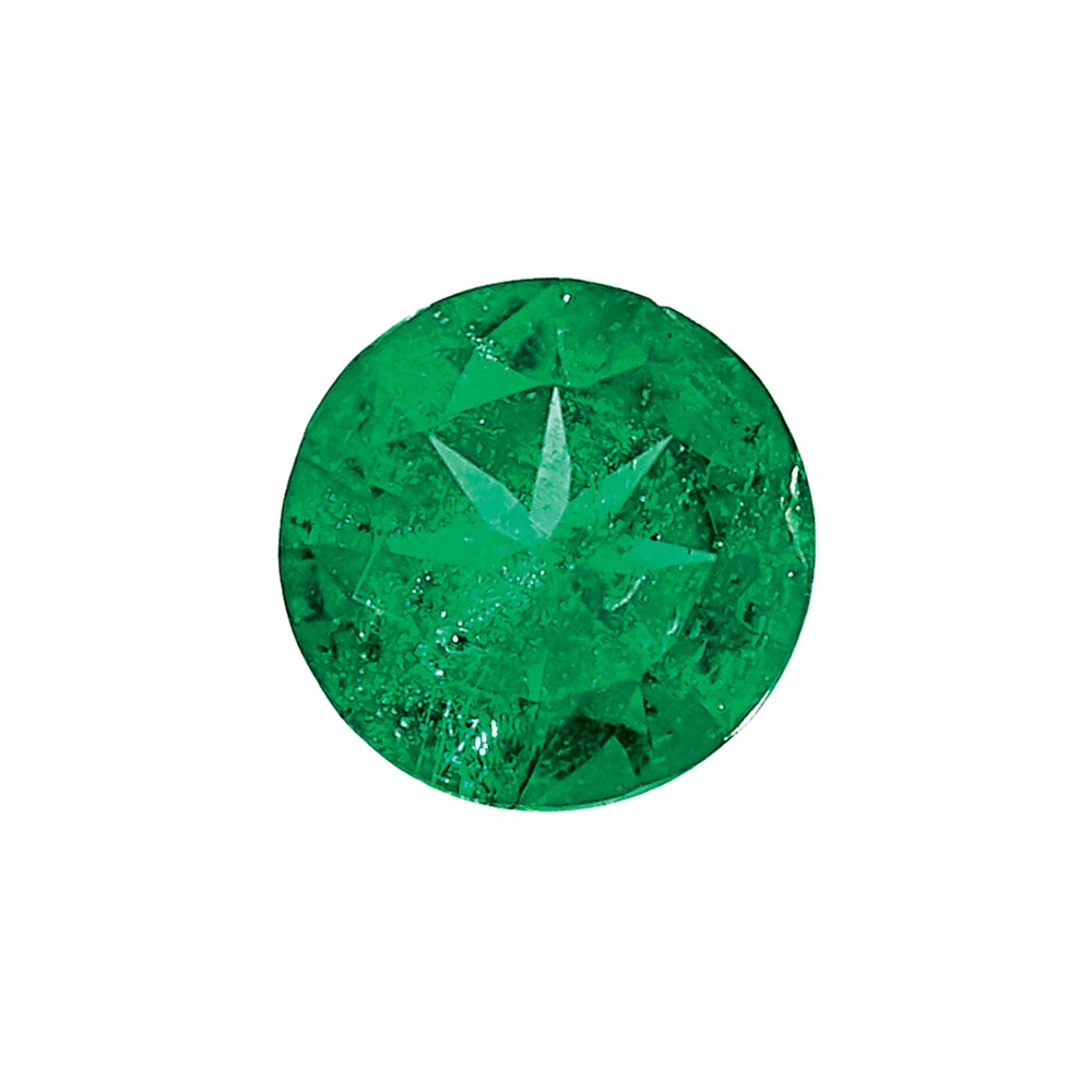 2.75mm Round Diamond-cut Emerald Aaa Quality
