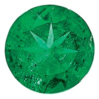 2.75mm Round Diamond-cut Emerald Aaa Quality view 1
