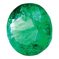 2.5mm Round Emerald AA Quality view 3