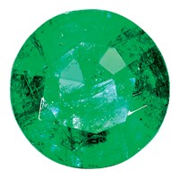 2.5mm Round Emerald AA Quality view 1