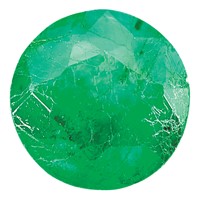2.5mm Round Emerald C Quality view 1