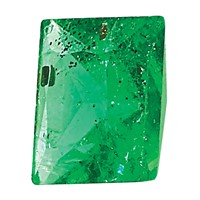 3mm Princess Emerald AA Quality view 3
