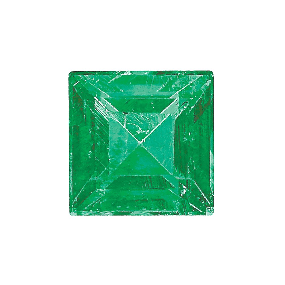 2mm Square Step-cut Emerald a Quality