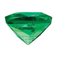 2mm Square Step-cut Emerald a Quality view 3